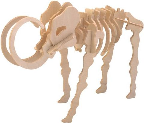 Woodcraft construction kit Woodcraft Dřevěné 3D puzzle mamut přírodní - obrázek 1