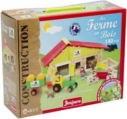Jeujura - Dřevěná stavebnice 140 dílů - Střední farma - obrázek 5