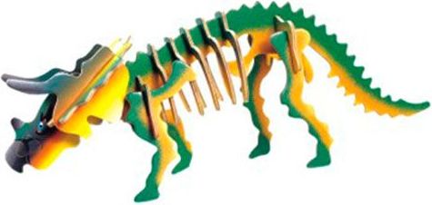 Woodcraft construction kit Woodcraft Dřevěné 3D puzzle Triceratops - obrázek 1
