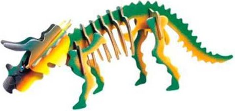 Woodcraft construction kit Woodcraft Dřevěné 3D puzzle Triceratops - obrázek 3