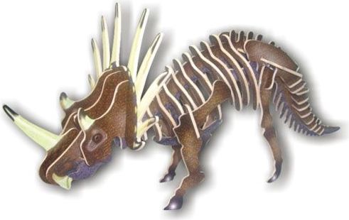 Woodcraft construction kit Woodcraft Dřevěné 3D puzzle Styracosaurus - obrázek 1