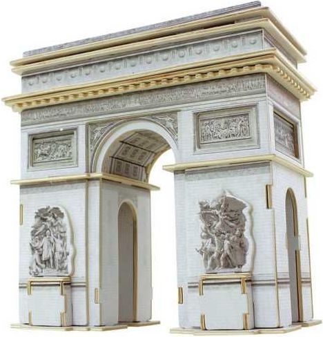 RoboTime Dřevěné skládačky 3D puzzle - Vítězný oblouk barevný - obrázek 3