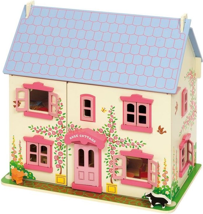 Bigjigs Toys Růžový domek pro panenky - obrázek 1