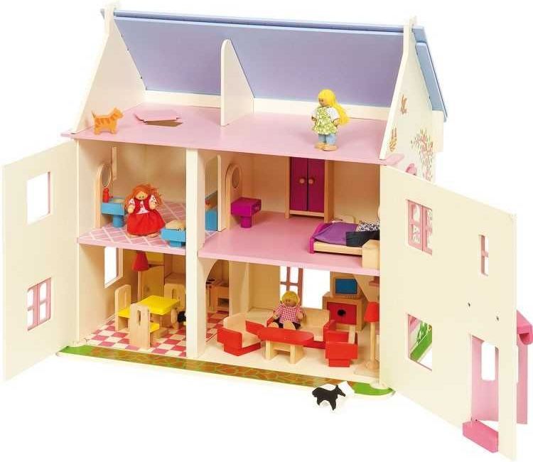 Bigjigs Toys Růžový domek pro panenky - obrázek 14