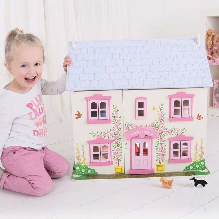 Bigjigs Toys Růžový domek pro panenky - obrázek 15