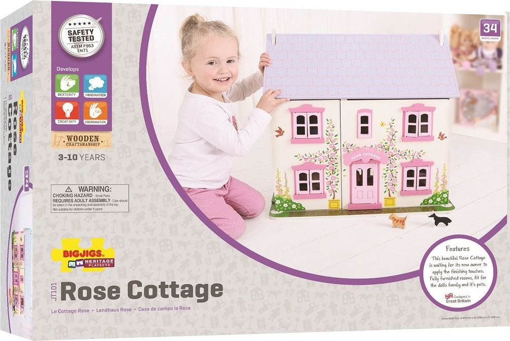 Bigjigs Toys Růžový domek pro panenky - obrázek 16