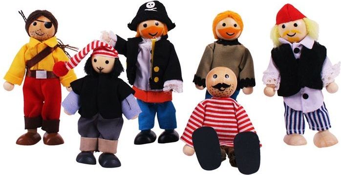 Bigjigs Toys Set piráti 6ks - obrázek 1