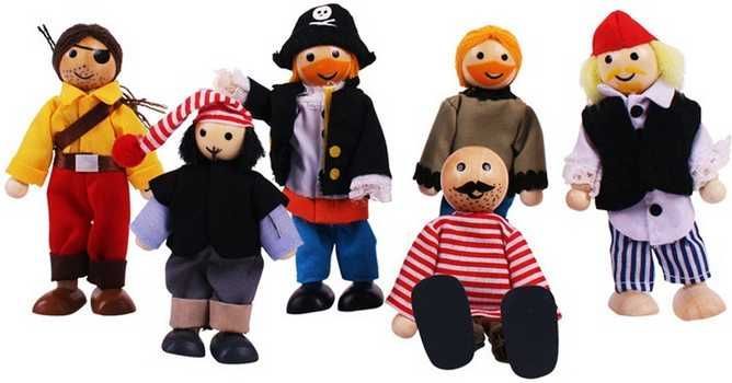 Bigjigs Toys Set piráti 6ks - obrázek 4