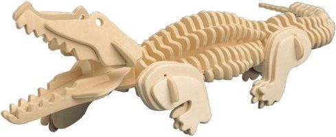Woodcraft construction kit Woodcraft Dřevěné 3D puzzle krokodýl - obrázek 1