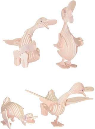 Woodcraft construction kit Woodcraft Dřevěné 3D puzzle kachny - obrázek 2