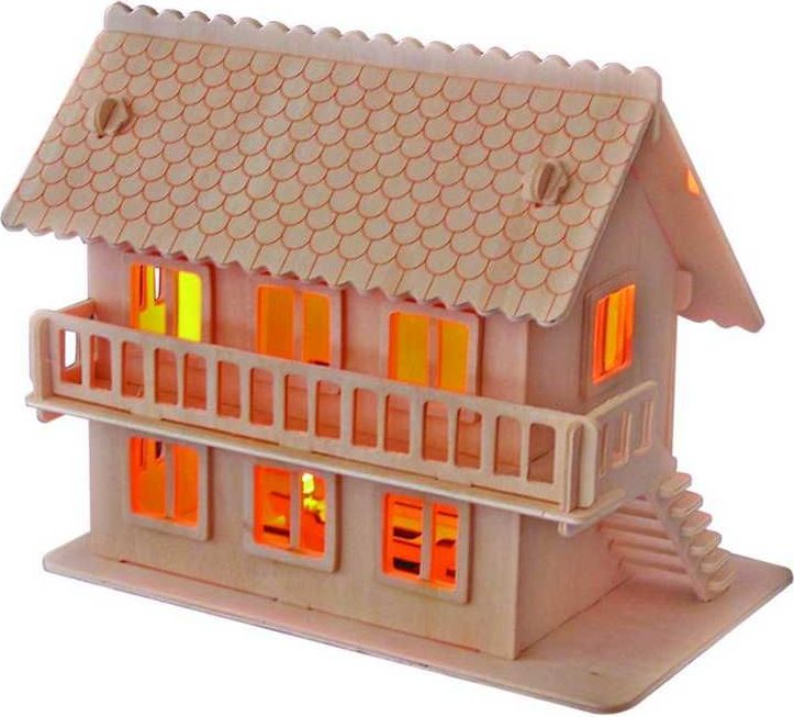 Woodcraft construction kit Woodcraft Dřevěné 3D puzzle vila - obrázek 3