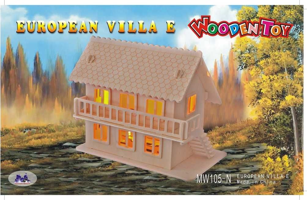 Woodcraft construction kit Woodcraft Dřevěné 3D puzzle vila - obrázek 4
