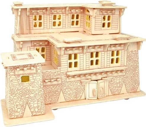 Woodcraft construction kit Woodcraft Dřevěné 3D puzzle Tibetský dům I - obrázek 1