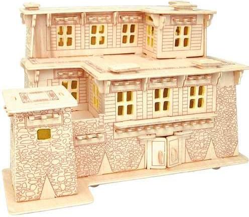 Woodcraft construction kit Woodcraft Dřevěné 3D puzzle Tibetský dům I - obrázek 3