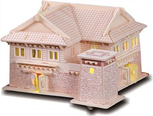 Woodcraft construction kit Woodcraft Dřevěné 3D puzzle Tibetský dům II - obrázek 1