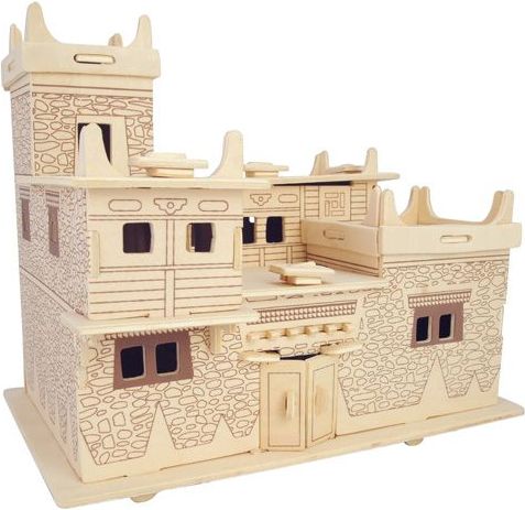 Woodcraft construction kit Woodcraft Dřevěné 3D puzzle tibetský dům - obrázek 1