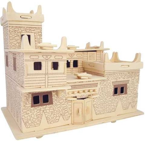 Woodcraft construction kit Woodcraft Dřevěné 3D puzzle tibetský dům - obrázek 2