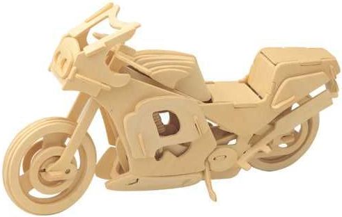 Woodcraft construction kit Woodcraft Dřevěné 3D puzzle motorka závodní - obrázek 3