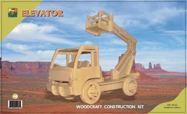 Woodcraft construction kit Woodcraft Dřevěné 3D puzzle výsuvná plošina - obrázek 1