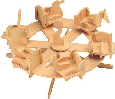 Woodcraft construction kit Woodcraft Dřevěné 3D puzzlekolotoč - obrázek 1