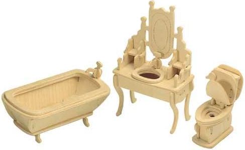 Woodcraft construction kit Woodcraft Dřevěné 3D puzzle koupelna - obrázek 3