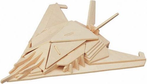 Woodcraft construction kit Woodcraft Dřevěné 3D puzzle neviditelná stíhačka - obrázek 1
