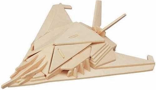Woodcraft construction kit Woodcraft Dřevěné 3D puzzle neviditelná stíhačka - obrázek 2