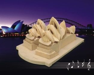 Woodcraft construction kit Woodcraft Dřevěné 3D puzzle Opera v Sydney - obrázek 1