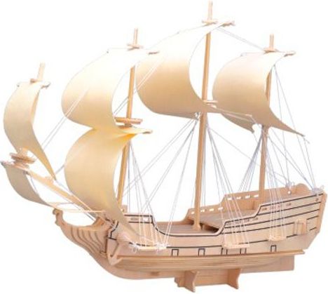 Woodcraft construction kit Woodcraft Dřevěné 3D puzzle loď plachetnice orel - obrázek 1