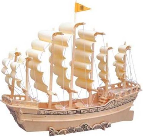 Woodcraft construction kit Woodcraft Dřevěné 3D puzzle loď plachetnice - obrázek 3