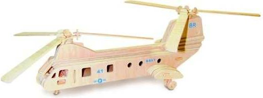 Woodcraft construction kit Woodcraft Dřevěné 3D puzzle transportní vrtulník - obrázek 3
