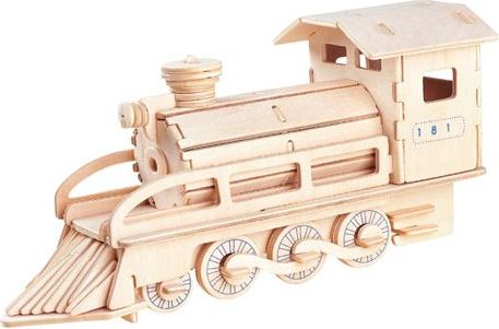 Woodcraft construction kit Woodcraft Dřevěné 3D puzzle lokomotiva - obrázek 1
