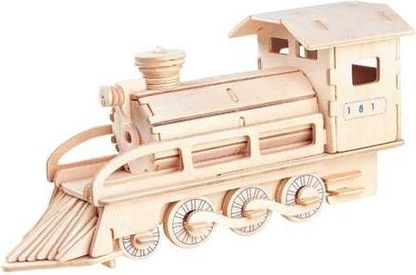 Woodcraft construction kit Woodcraft Dřevěné 3D puzzle lokomotiva - obrázek 2