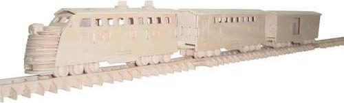 Woodcraft construction kit Woodcraft Dřevěné 3D puzzle vlak - obrázek 2