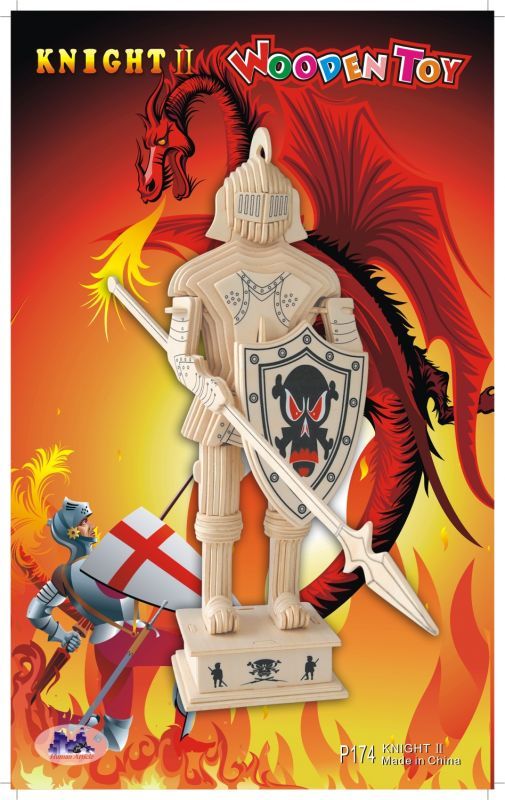 Woodcraft construction kit Woodcraft Dřevěné 3D puzzle rytíř II - obrázek 1