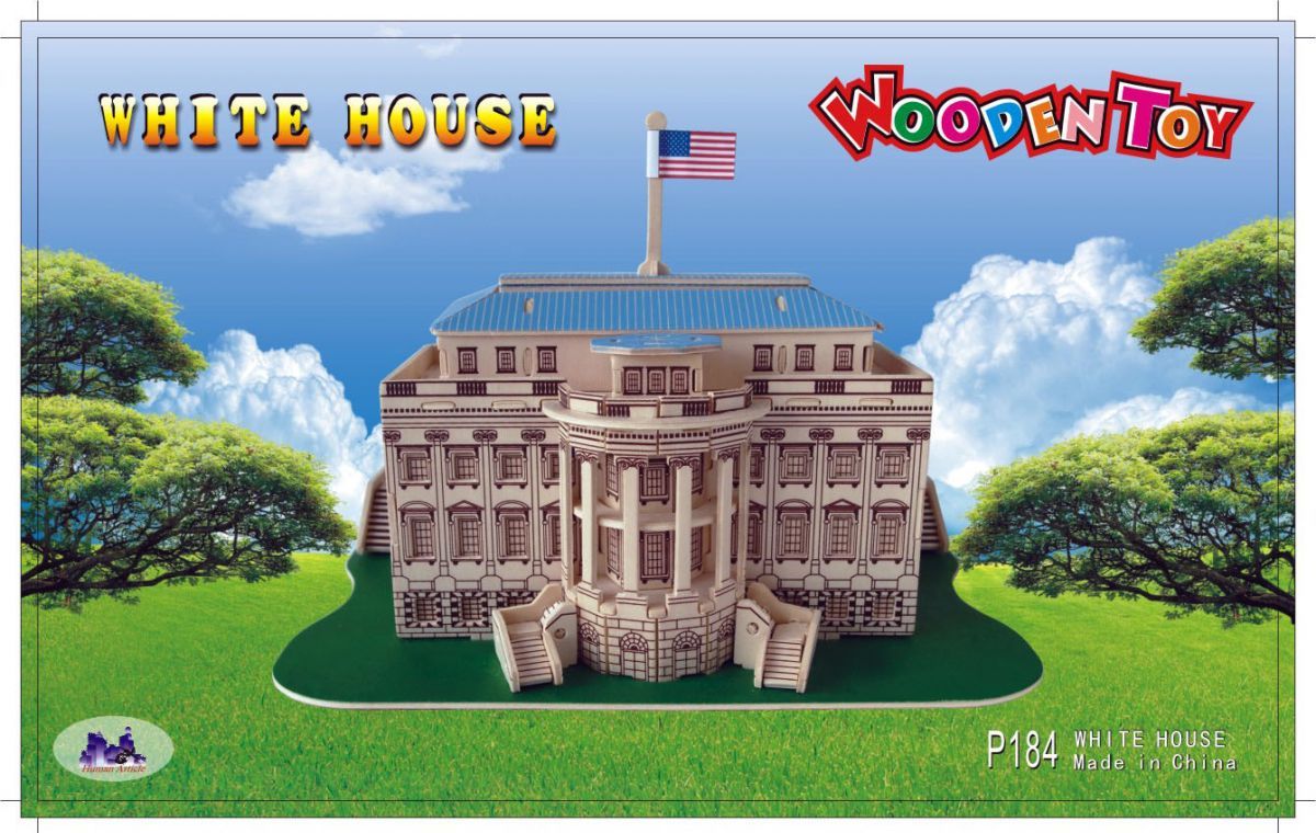 Woodcraft construction kit Woodcraft Dřevěné 3D puzzle bílý dům - obrázek 1