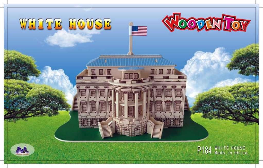 Woodcraft construction kit Woodcraft Dřevěné 3D puzzle bílý dům - obrázek 5