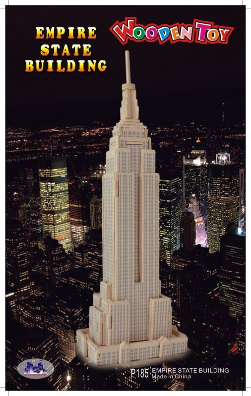 Woodcraft construction kit Woodcraft Dřevěné 3D puzzle Empire state building - obrázek 1