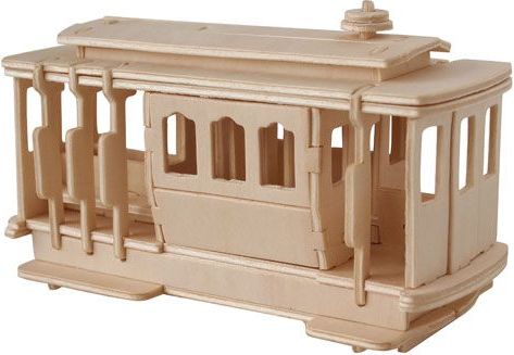Woodcraft construction kit Woodcraft Dřevěné 3D puzzle tramvaj - obrázek 1