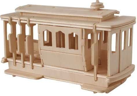 Woodcraft construction kit Woodcraft Dřevěné 3D puzzle tramvaj - obrázek 2