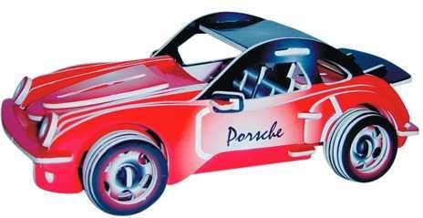 Woodcraft construction kit Woodcraft Dřevěné 3D puzzle Porsche - obrázek 2