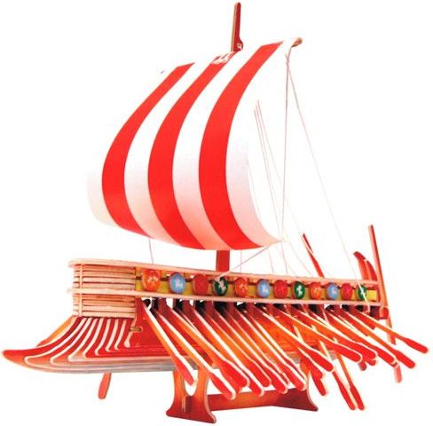 Woodcraft construction kit Woodcraft Dřevěné 3D puzzle fénická galéra - obrázek 1
