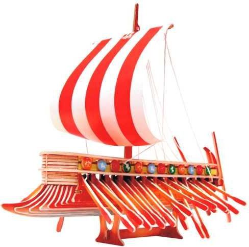 Woodcraft construction kit Woodcraft Dřevěné 3D puzzle fénická galéra - obrázek 2