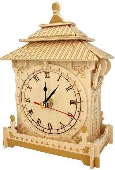 Woodcraft construction kit Woodcraft Dřevěné 3D puzzle hodiny - obrázek 2