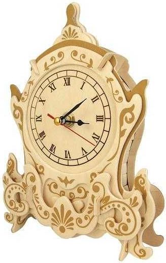 Woodcraft construction kit Woodcraft Dřevěné 3D puzzle hodiny - obrázek 3