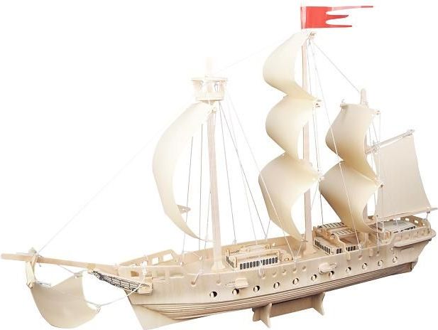 Woodcraft construction kit Woodcraft Dřevěné 3D puzzle plachetnice - obrázek 1