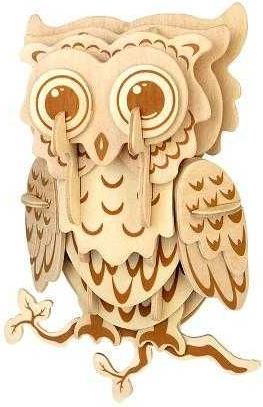 Woodcraft construction kit Woodcraft Dřevěné 3D puzzle sovička - obrázek 2