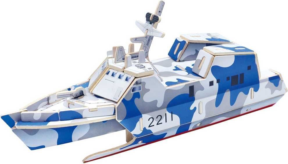 RoboTime Dřevěná skládačka útočná loď typ 022 - obrázek 3