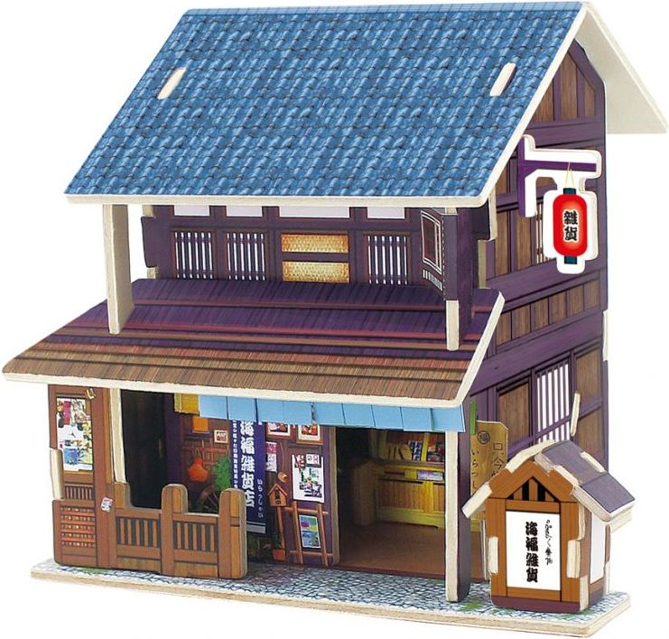 RoboTime Dřevěná skládačka Japonský obchod - obrázek 1