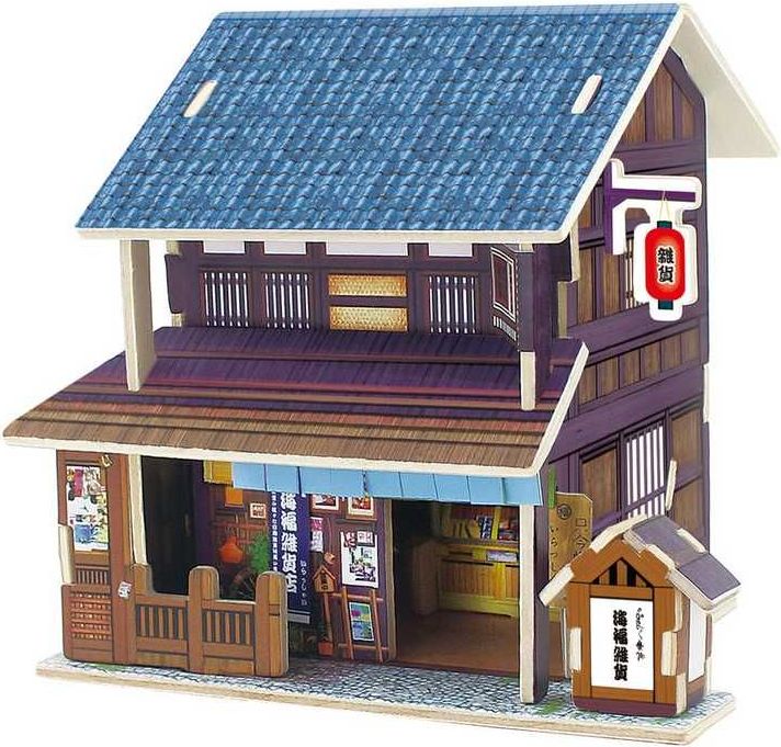RoboTime Dřevěná skládačka Japonský obchod - obrázek 4